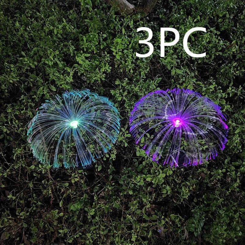 image-Solar Jellyfish Light Fiber Optic Courtyard Christmas Decoration