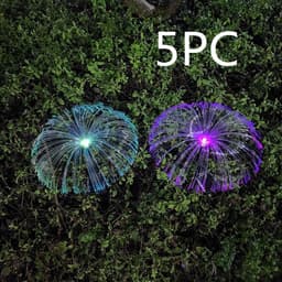 image-Solar Jellyfish Light Fiber Optic Courtyard Christmas Decoration