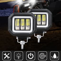 image-Fog Light With Aperture Angel Eye Motorcycle Spotlight Off-road Vehicle