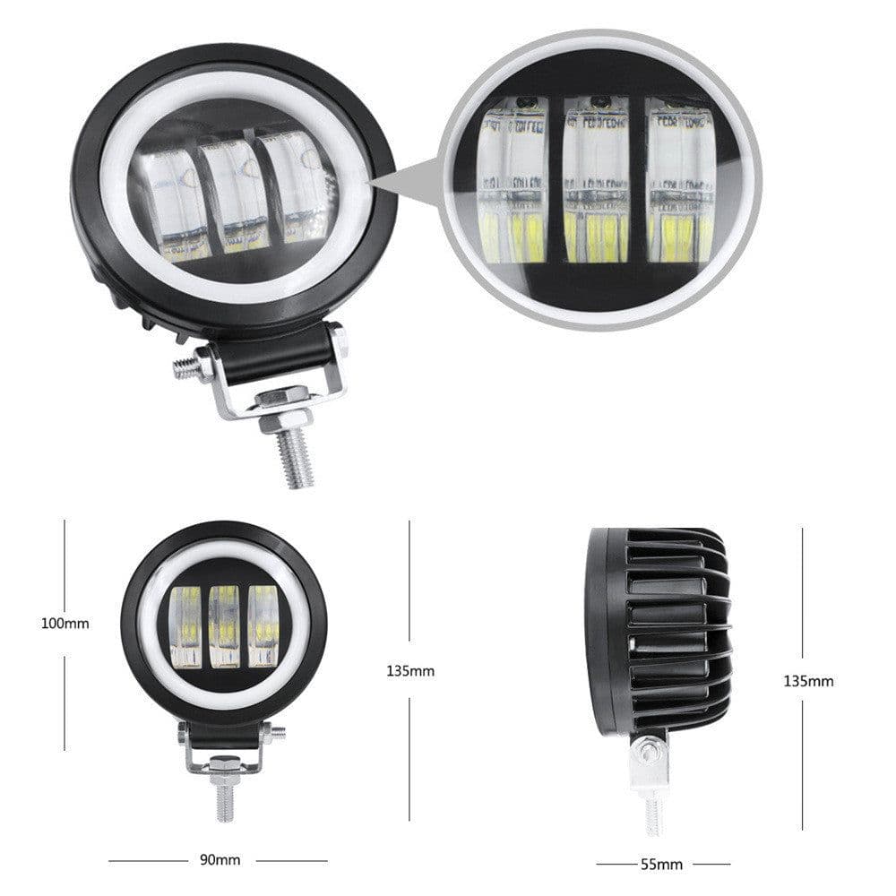 image-Fog Light With Aperture Angel Eye Motorcycle Spotlight Off-road Vehicle