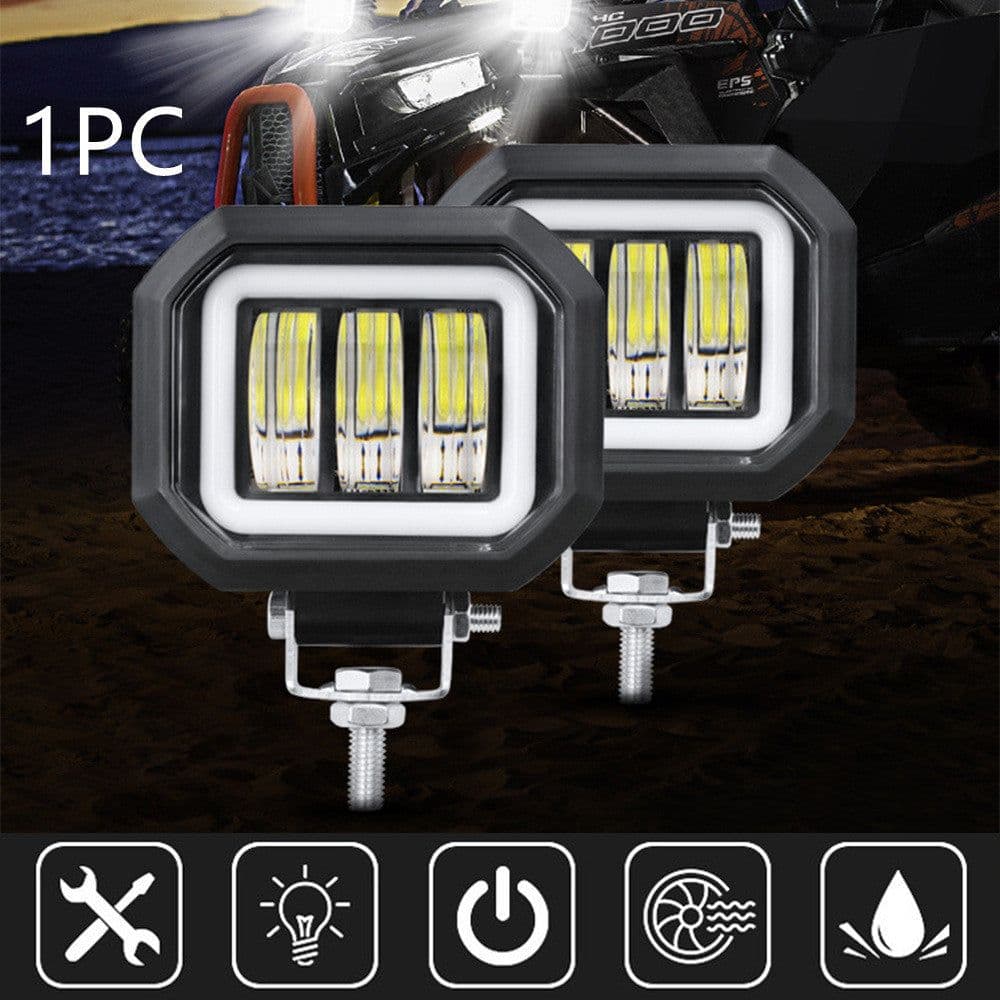 image-Fog Light With Aperture Angel Eye Motorcycle Spotlight Off-road Vehicle