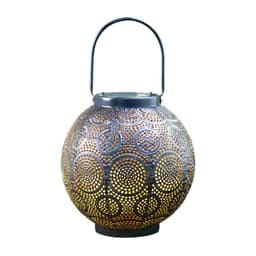 image-New Solar Outdoor Courtyard Hollow Decorative Iron Portable Lamp
