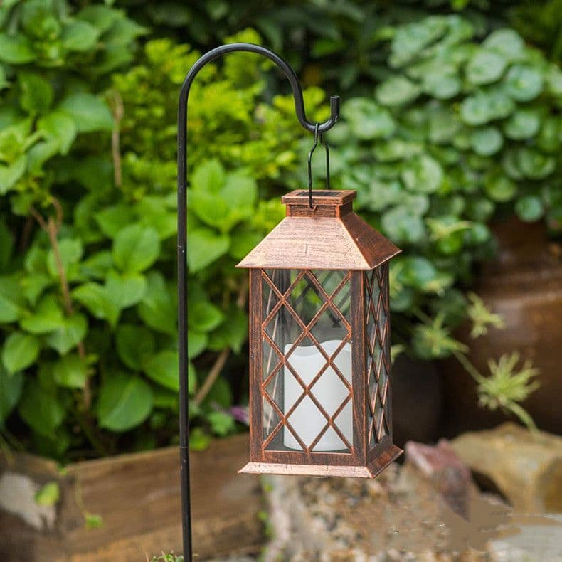 image-Outdoor Solar Wind LED Plastic Lantern