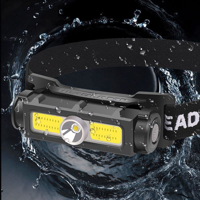 image-Flood Light Headlamp Fishing Lamp Built-in Battery