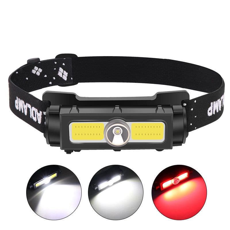image-Flood Light Headlamp Fishing Lamp Built-in Battery