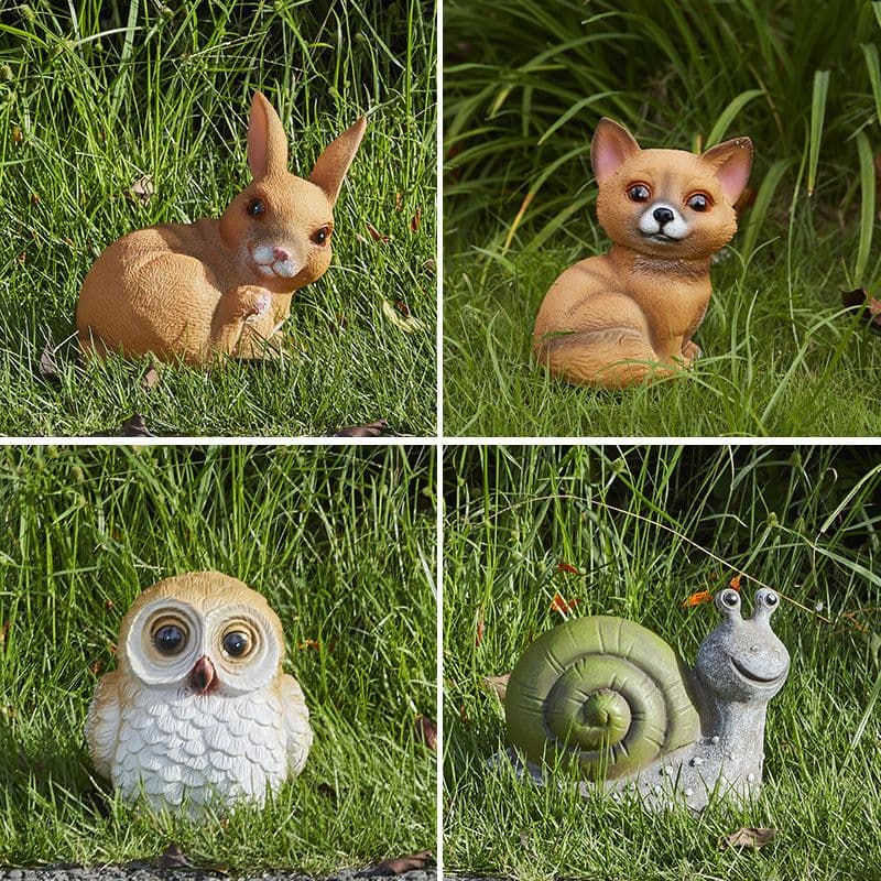 image-Outdoor Lawn Garden Solar Energy Animal Resin Lamp
