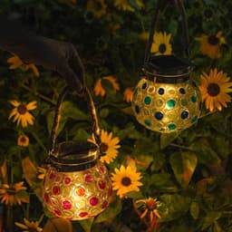 image-Solar Decorative Wave Point Outdoor Waterproof Small Night Light