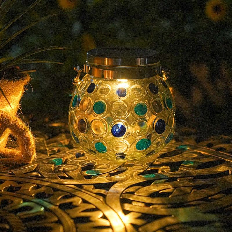 image-Solar Decorative Wave Point Outdoor Waterproof Small Night Light