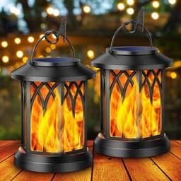 image-LED Solar Energy Simulation Flame Lamp With Clip Waterproof Outdoor Wall Lamp Festival Decoration