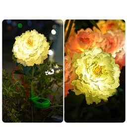 image-Outdoor Garden Lawn Waterproof Solar Peony Simulation Lantern