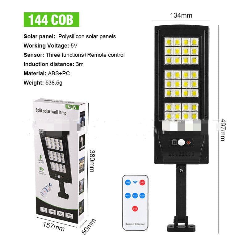 image-New Outdoor LED Solar Wall Lamp Human Body Sensing