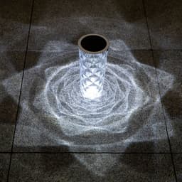 image-Solar Garden Lamp 10 Colors Changing Crystal Lamp Rose Light Shape LED Romantic Diamond Atmosphere Project Light