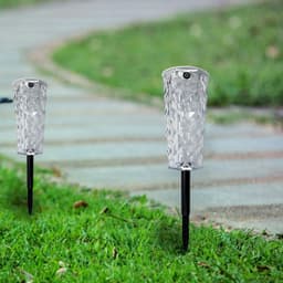 image-Solar Garden Lamp 10 Colors Changing Crystal Lamp Rose Light Shape LED Romantic Diamond Atmosphere Project Light