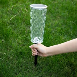 image-Solar Garden Lamp 10 Colors Changing Crystal Lamp Rose Light Shape LED Romantic Diamond Atmosphere Project Light