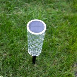 image-Solar Garden Lamp 10 Colors Changing Crystal Lamp Rose Light Shape LED Romantic Diamond Atmosphere Project Light