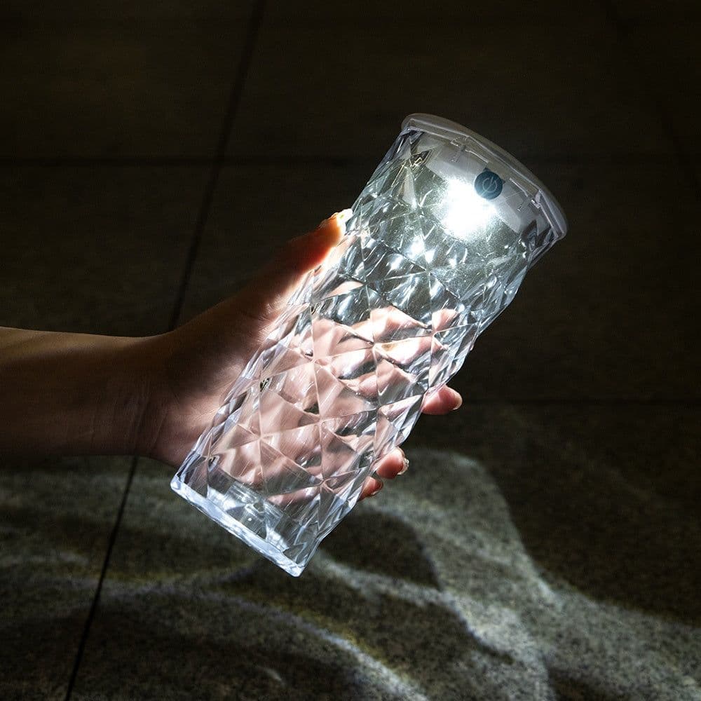 image-Solar Garden Lamp 10 Colors Changing Crystal Lamp Rose Light Shape LED Romantic Diamond Atmosphere Project Light