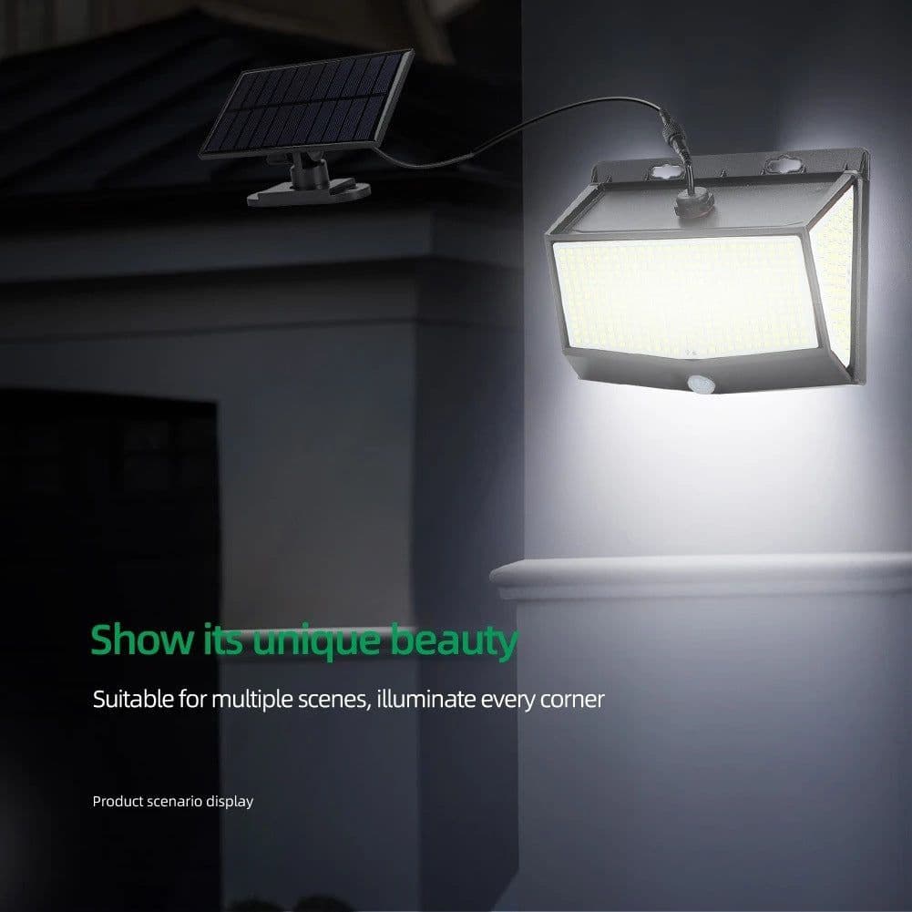 image-Solar Wall Light Induction Outdoor Courtyard Wall Light 468LED Separate Body