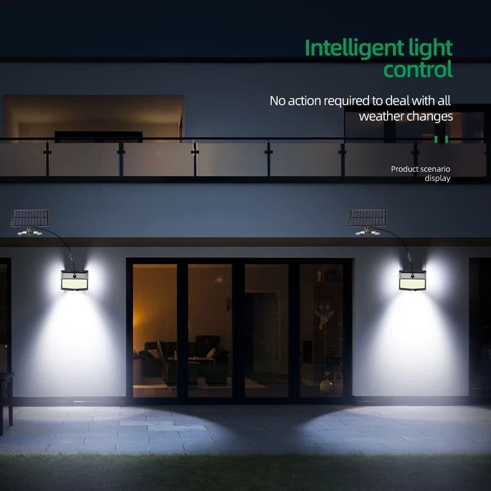 image-Solar Wall Light Induction Outdoor Courtyard Wall Light 468LED Separate Body