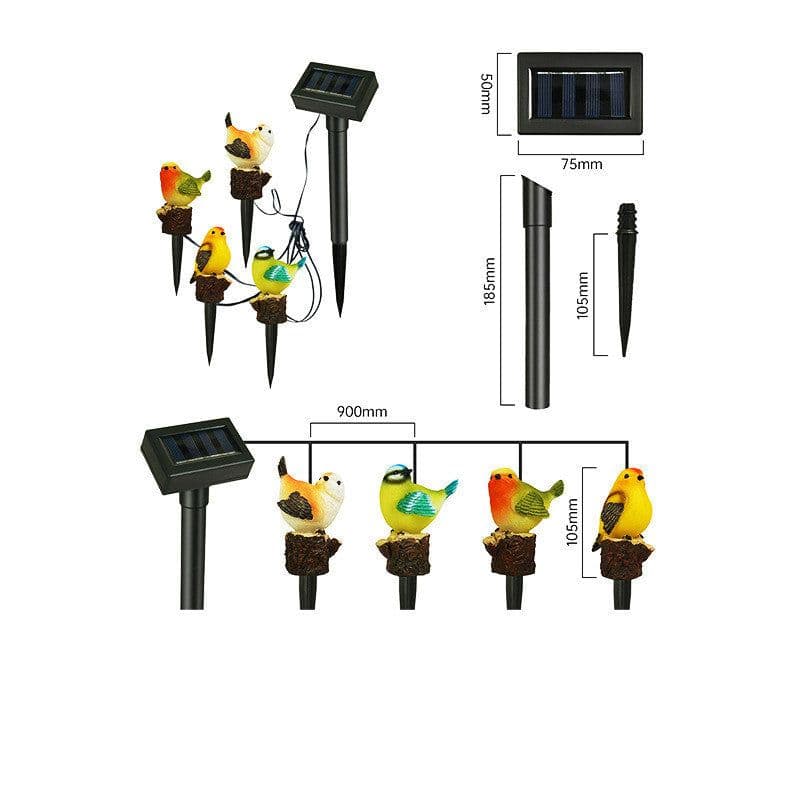 image-Waterproof Solar Luminous Bird Light String Bird Lamp Led Lights Home Decor