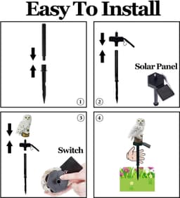 image-Solar Garden Light Outdoor, Owl Solar Garden Stake Light, Waterproof Warm White LED Light For Garden, Patio, Yard, Lawn, Walkway Decoration
