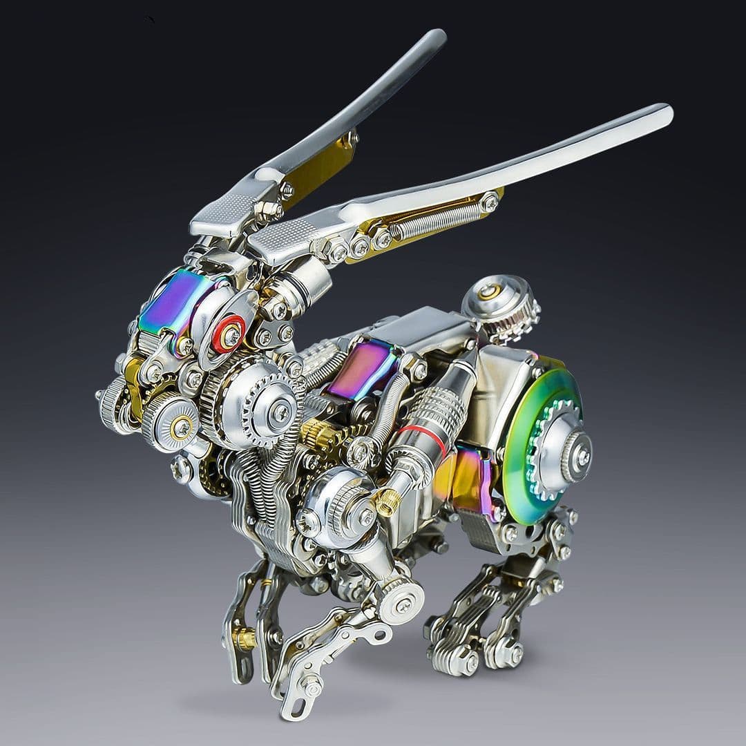 image-Mechanical Rabbit Aerospace High Difficulty Precision Machinery Metal Assembly Educational Toys