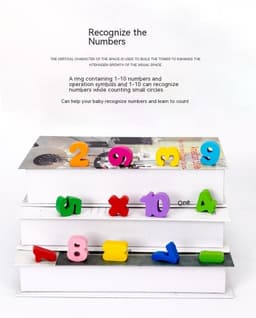image-Wooden Three-in-one Digital Board Digital Shape Matching Letter Cognitive Toy