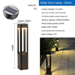 image-LED Lawn Lamp Outdoor Waterproof Solar Floor Lamp