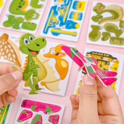 image-Cartoon Dinosaur 3D Puzzle Model Children DIY Handmade