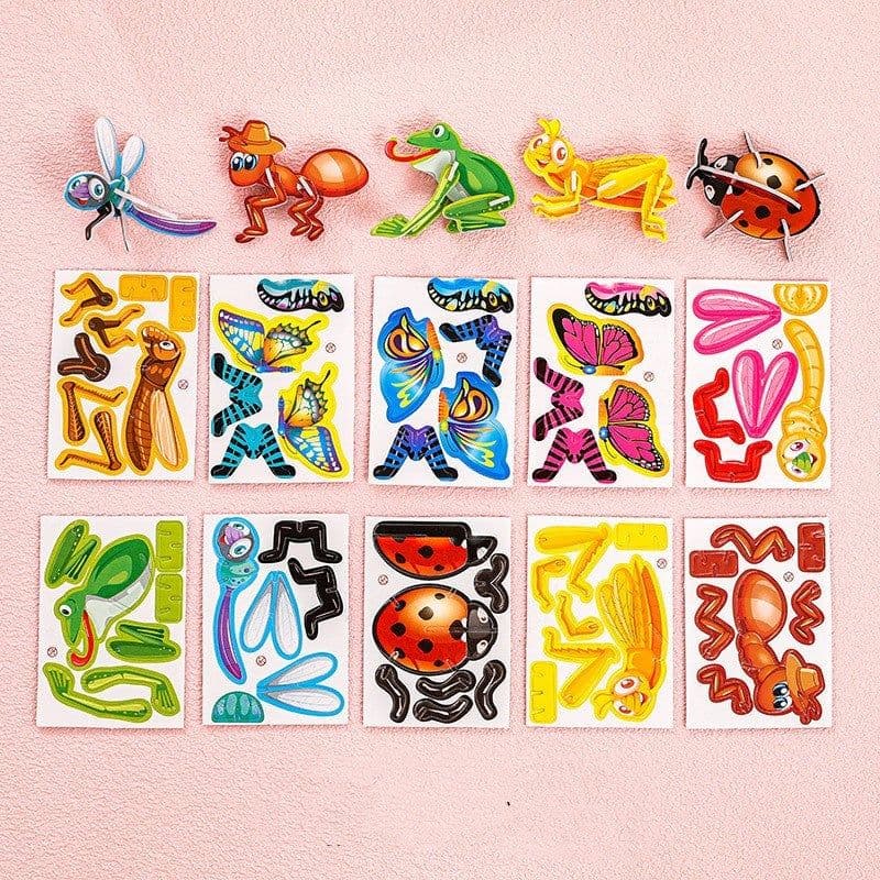 image-Cartoon Dinosaur 3D Puzzle Model Children DIY Handmade