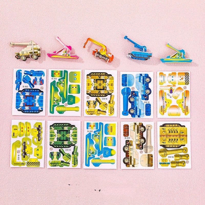 image-Cartoon Dinosaur 3D Puzzle Model Children DIY Handmade