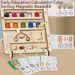 image-Magnetic Color Digital Maze Wooden Puzzle