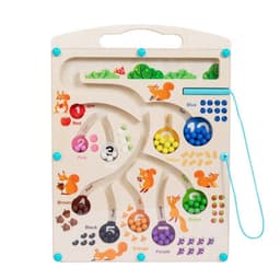 image-Magnetic Color Digital Maze Wooden Puzzle