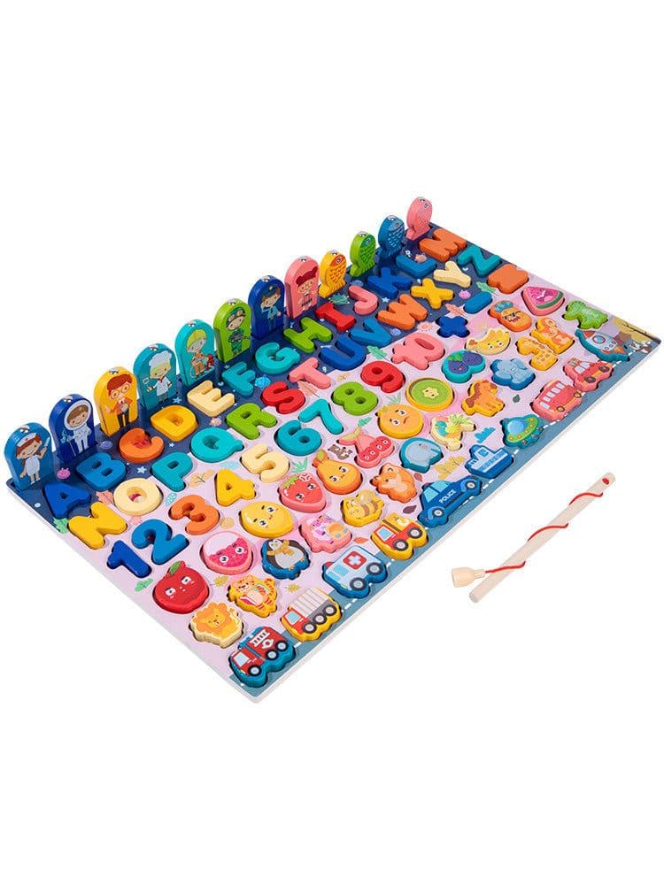 image-Wooden Multifunctional Numbers Board Magnetic Fishing Children's Digital Computing