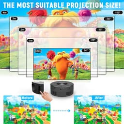 image-YT200 Home Projector Low Noise LCD Mini Portable Children's Wireless Mobile Phone Same Screen Projection