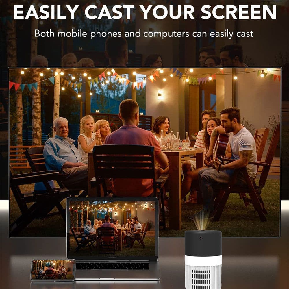 image-YT400 Home HD Projector 5G WIFI Connection 40 ANSI Mini Portable 480X360 Wireless Same Screen Phone Projection