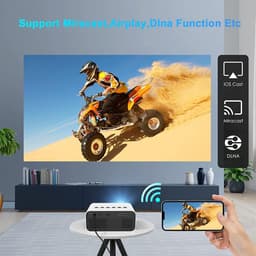 image-YT500 Home Mini Projector Mini Children's Home Portable Private Cinema HD LED Wired Wireless Phone Projection