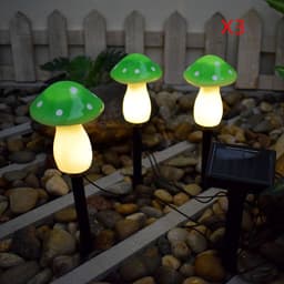image-Plastics Solar Mushroom Night Light Outdoor Courtyard Garden Balcony Layout Lawn Waterproof Landscape Decoration Colorful Light