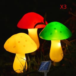 image-Plastics Solar Mushroom Night Light Outdoor Courtyard Garden Balcony Layout Lawn Waterproof Landscape Decoration Colorful Light