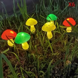 image-Plastics Solar Mushroom Night Light Outdoor Courtyard Garden Balcony Layout Lawn Waterproof Landscape Decoration Colorful Light