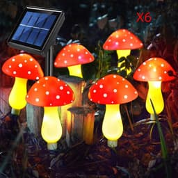 image-Plastics Solar Mushroom Night Light Outdoor Courtyard Garden Balcony Layout Lawn Waterproof Landscape Decoration Colorful Light