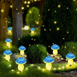 image-Plastics Solar Mushroom Night Light Outdoor Courtyard Garden Balcony Layout Lawn Waterproof Landscape Decoration Colorful Light