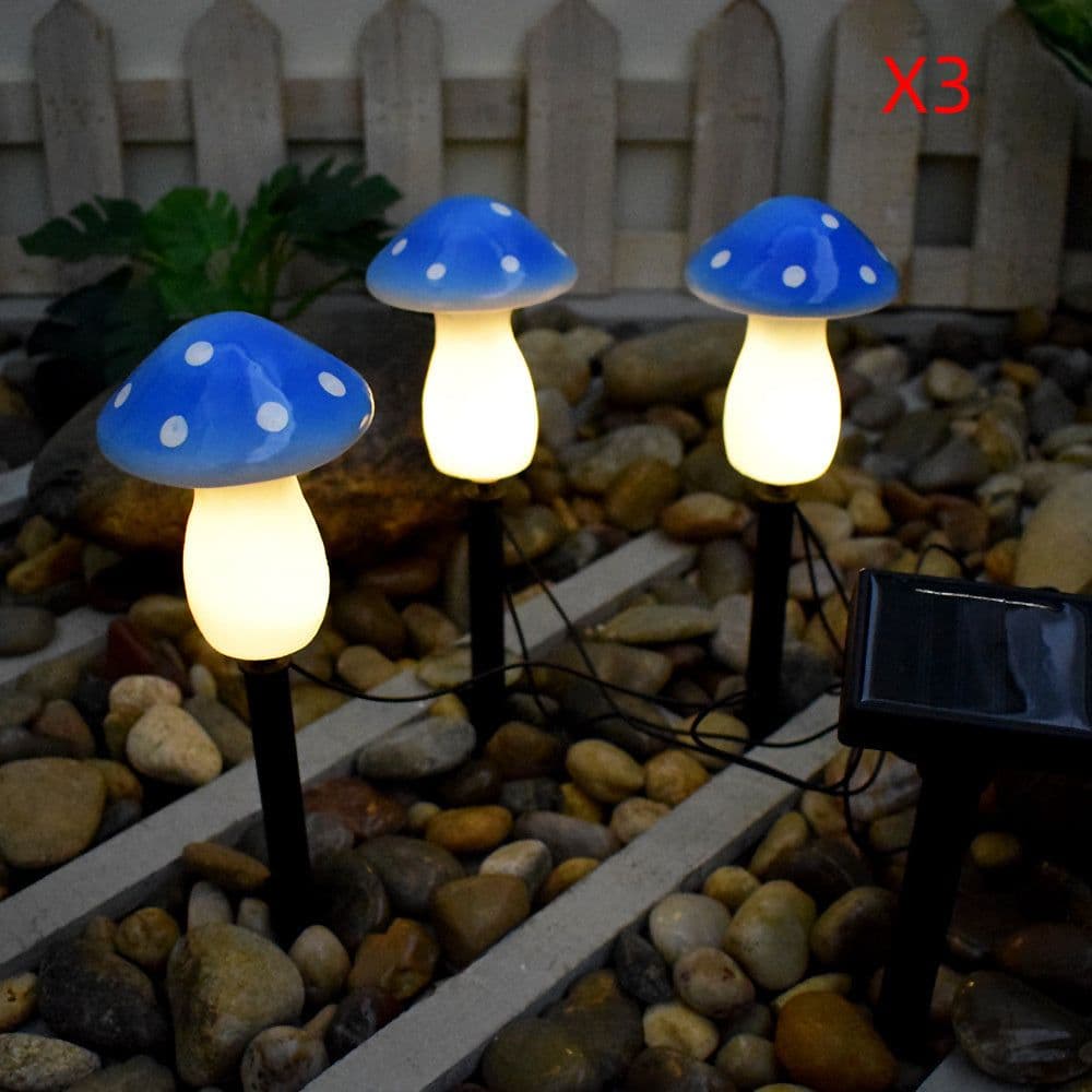 image-Plastics Solar Mushroom Night Light Outdoor Courtyard Garden Balcony Layout Lawn Waterproof Landscape Decoration Colorful Light