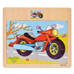 image-Wooden 12-piece Puzzle Puzzle Infant Children Early Childhood Educational Toys Animal Transportation Wooden Puzzle Toy