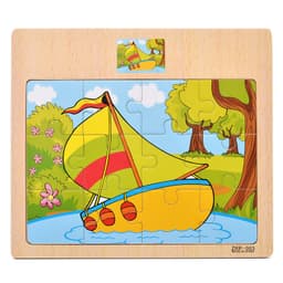 image-Wooden 12-piece Puzzle Puzzle Infant Children Early Childhood Educational Toys Animal Transportation Wooden Puzzle Toy