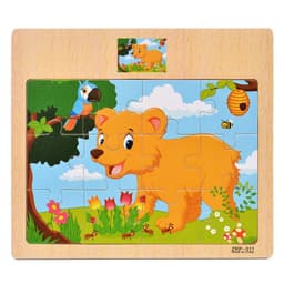 image-Wooden 12-piece Puzzle Puzzle Infant Children Early Childhood Educational Toys Animal Transportation Wooden Puzzle Toy