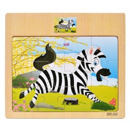 image-Wooden 12-piece Puzzle Puzzle Infant Children Early Childhood Educational Toys Animal Transportation Wooden Puzzle Toy