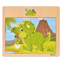 image-Wooden 12-piece Puzzle Puzzle Infant Children Early Childhood Educational Toys Animal Transportation Wooden Puzzle Toy