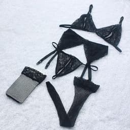 image-Ladies Sexy Bikini Lace Suit No Socks Sexy Lingerie