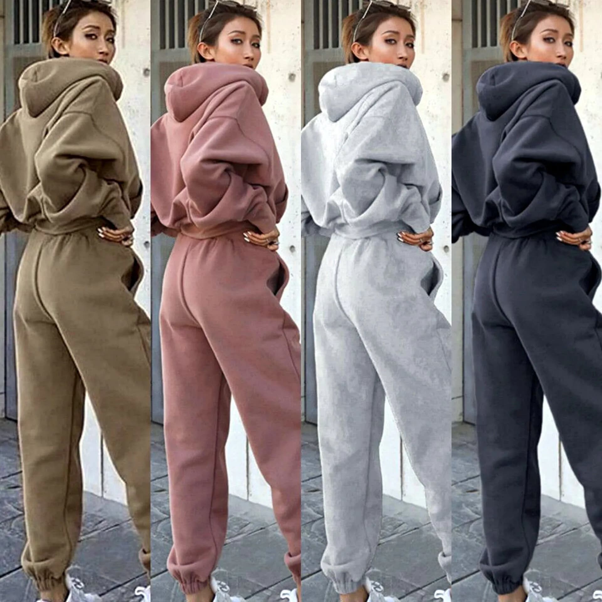 image-New Style Autumn And Winter Women's New Casual Hoodie Coat Sports Suit
