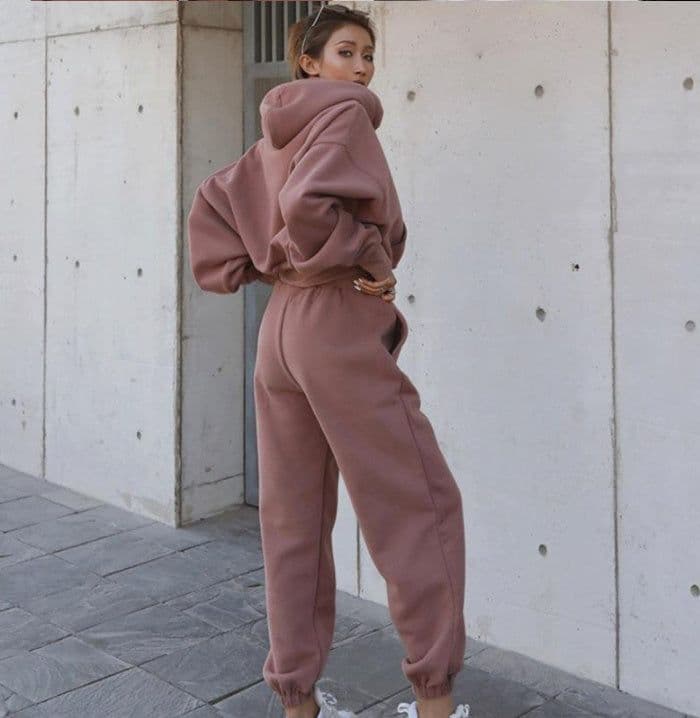 image-New Style Autumn And Winter Women's New Casual Hoodie Coat Sports Suit